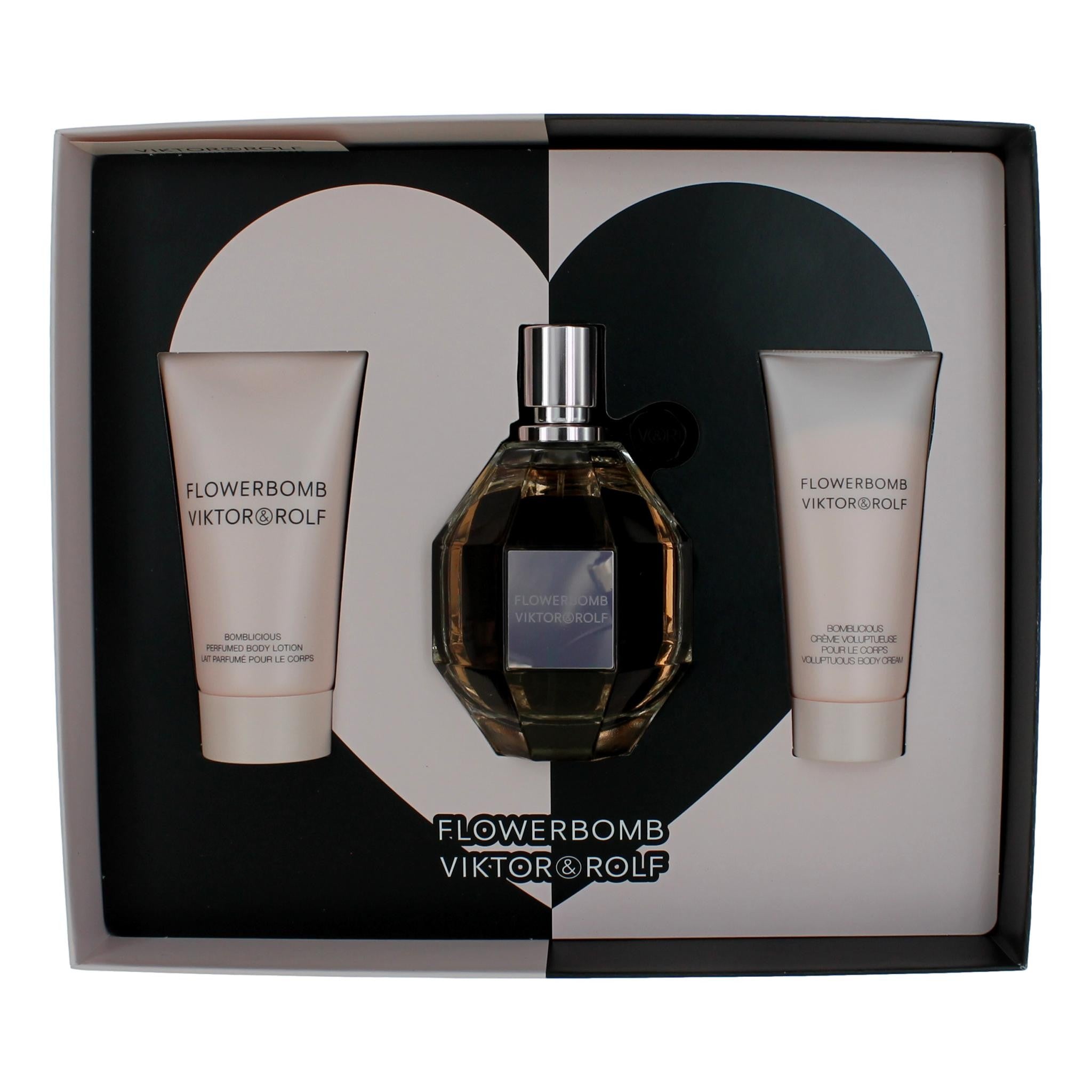 Bottle of Flowerbomb by Viktor & Rolf, 3 Piece GIft Set for Women
